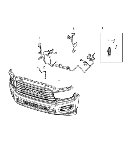 1986 Dodge Ramcharger Wiring Front End Module Diagram for 52112324AE