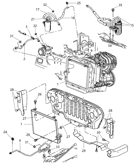 Accumulator A/C Includes Pressure Switch Diagram for 5183749AA