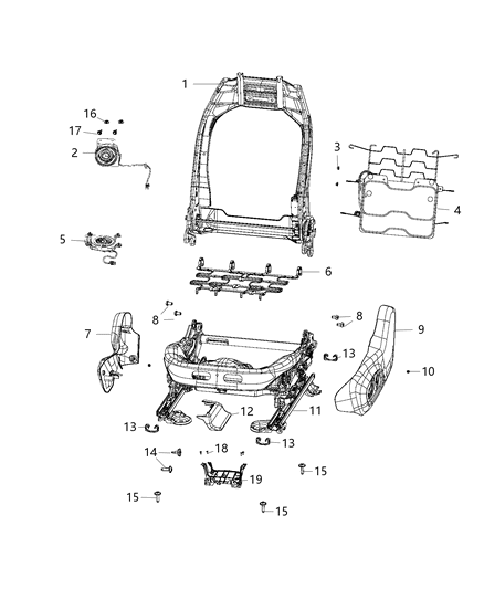 1991 Dodge Ram 50 Screw Seat Diagram for 68371239AA