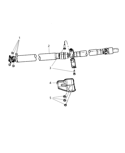 Shaft Drive Rear Diagram for 5273310AA