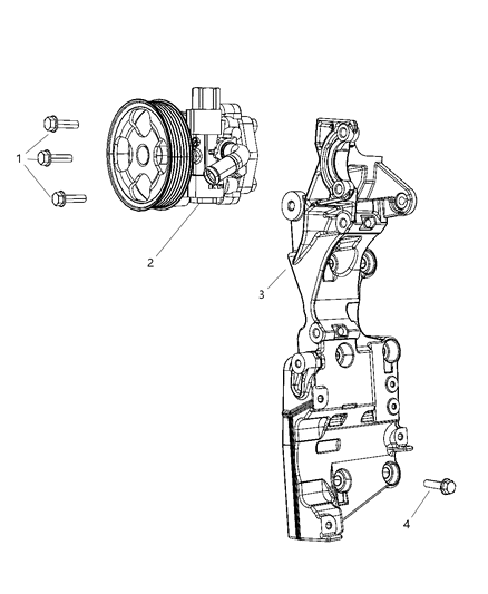 2003 Dodge Grand Caravan Pump Power Steering Diagram for 5151017AC