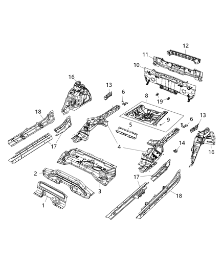 Rivet Blind Diagram for 6107304AA