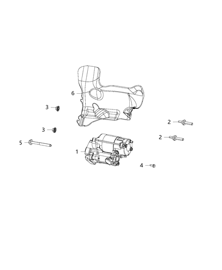1997 Dodge B1500 Starter Engine Diagram for 5035102AA