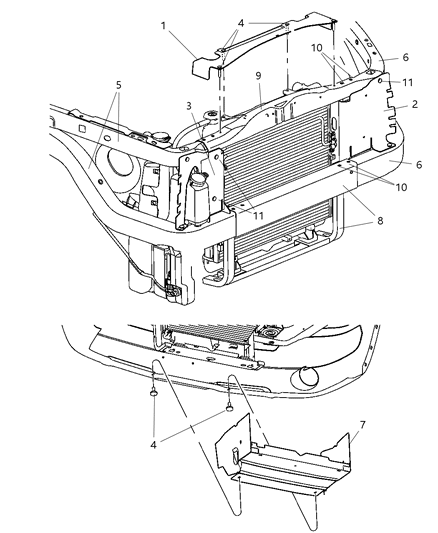 Closure Radiator Diagram for 55359645AB