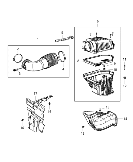 Air Cleaner Diagram for 52030462AC