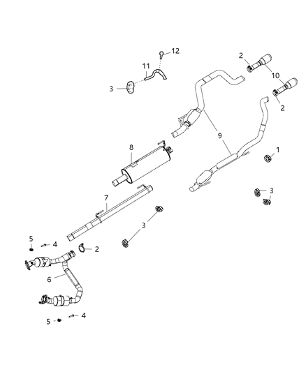 Pipe Exhaust Extension Diagram for 55398268AG