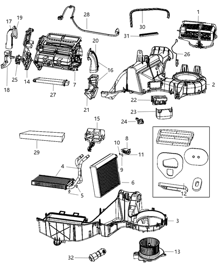 Filter Cabin Air Diagram for 68033193AA
