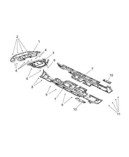 Cover Torque Box Diagram for 68243139AA