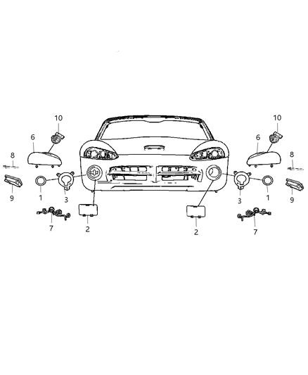 1987 Jeep Wagoneer Panel Fog Lamp Access Diagram for 4865822AA