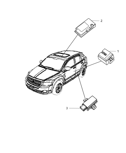 1987 Dodge D350 Telematics Module for Vehicles with Navigation Radios Diagram for 5064728AG