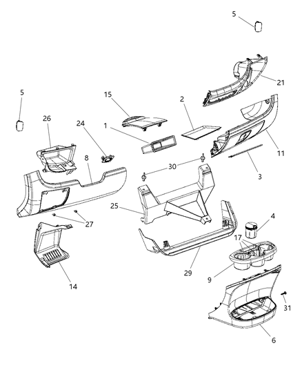 Screw Self - Tapping Diagram for 68429393AA