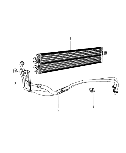 2006 Chrysler Town & Country Hose And Tube Oil Cooler Pressure And Return Diagram for 5058946AD