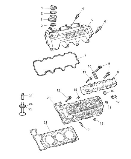Cap Oil Filler Diagram for 5080172AB