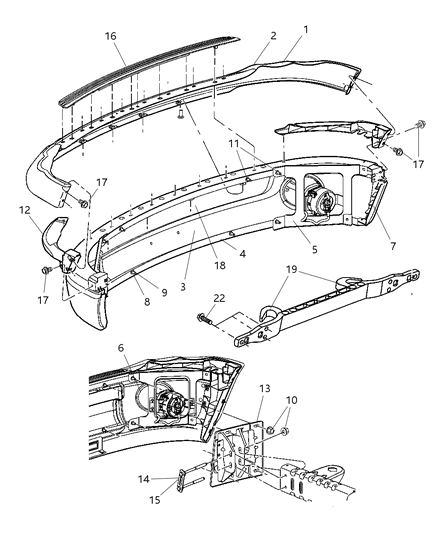 Bracket Fascia Diagram for 55077504AC
