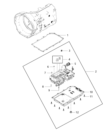 2014 Ram 1500 Valve Body & Control Unit Transmission Diagram for 68227334AA
