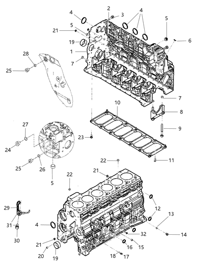 Plug Pipe Intake Side Diagram for 5086936AA