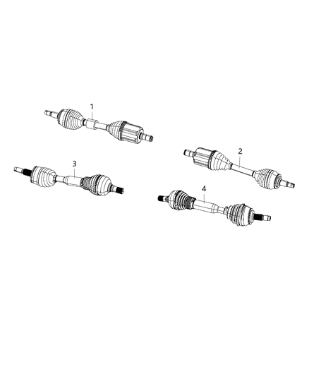 Shaft Axle Half Diagram for 52123764AD