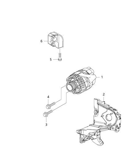 Generator Engine Diagram for 68254599AA