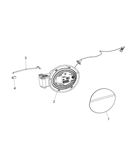 2019 Chrysler Pacifica Housing Fuel Filler Tube Diagram for 68228470AF