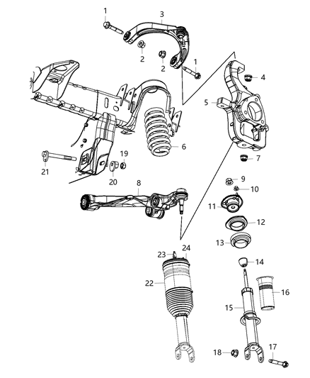 Spring Front Coil Diagram for 5154617AA