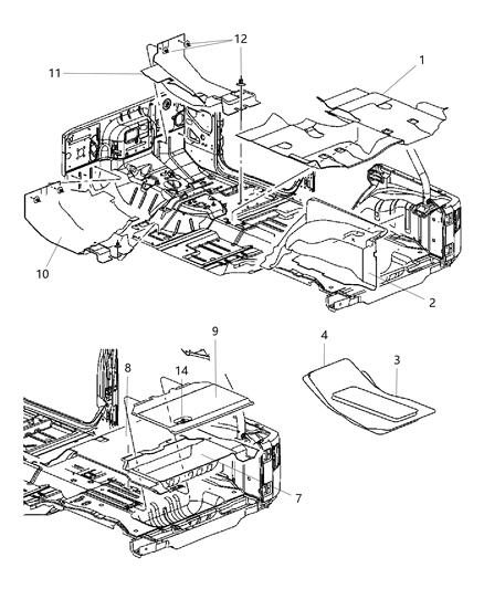 Carpet Front Floor Right Diagram for 1RV62DX9AC