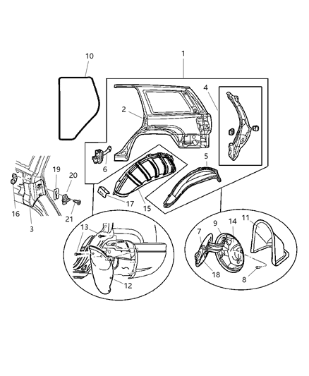 Seal Rear Door Diagram for 55135958AG