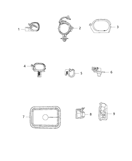 2015 Ram ProMaster 1500 Clip Wiring Diagram for 68162672AA