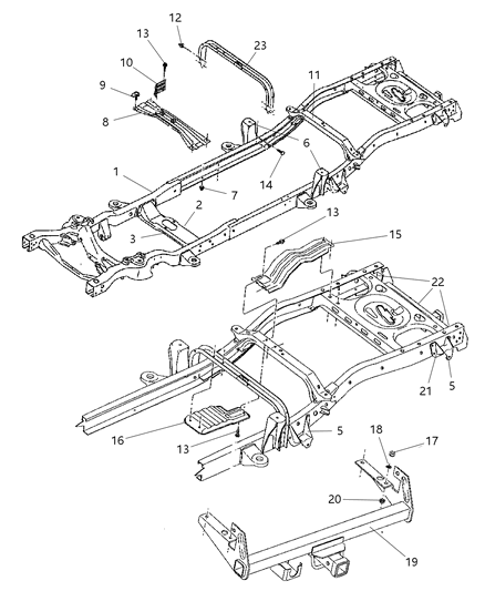 Frame Chassis Diagram for 52020401AC