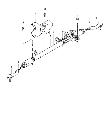 2002 Dodge Grand Caravan Tie Rod End Outer Diagram for 5183761AB