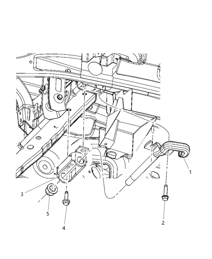 Bracket Tow Hook Diagram for 68068159AA