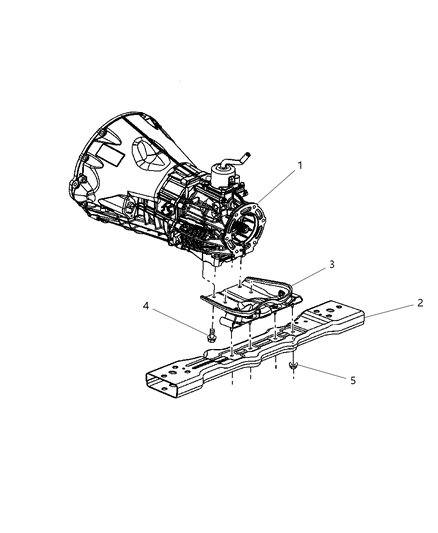 Bracket And Insulator Transmission Support Diagram for 52129158AD