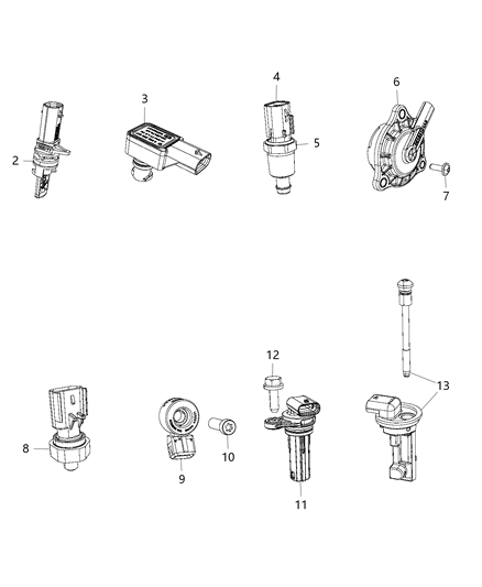1997 Jeep Cherokee Sensor Crankshaft Position Diagram for 5149167AD
