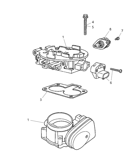 1997 Chrysler Concorde Throttle Body Diagram for 53032120AC