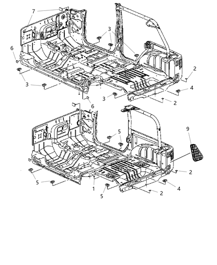 Plug Floor Diagram for 68247840AA