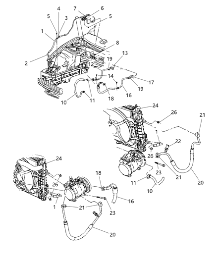 1987 Dodge Diplomat Line A/C Discharge Diagram for 4758330AD