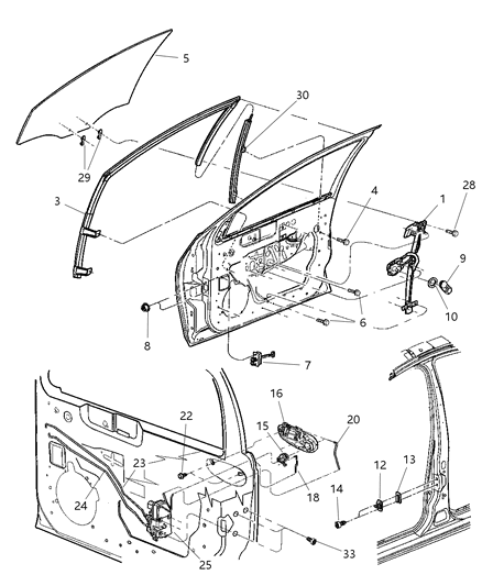 Latch Front Door Diagram for 4783593AB