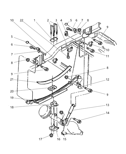 Clip Spring Diagram for 52113025AA