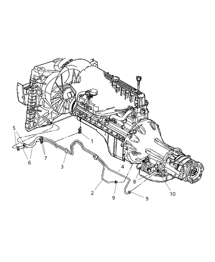 Valve Oil Cooler Pressure Diagram for 52028463AB