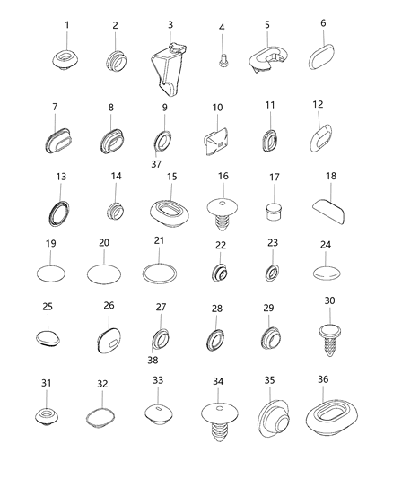 Plug Sealing Diagram for 68201896AA