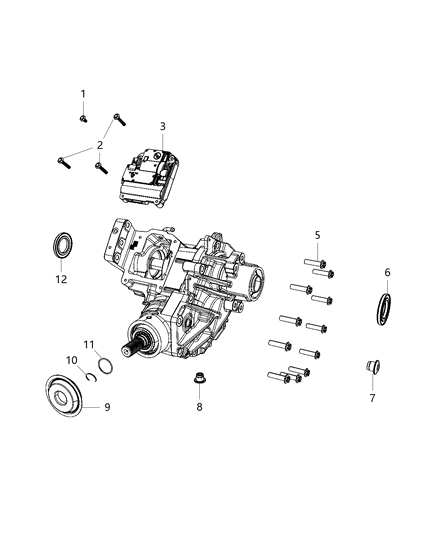 1991 Jeep Comanche Plug Differential Cover Diagram for 68456965AA