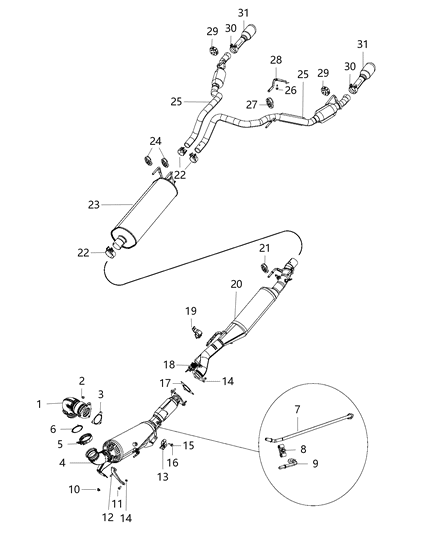 Filter Diesel Particulate Diagram for 68284182AA