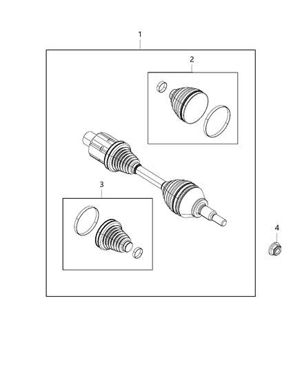 Shaft Axle Half Diagram for RL028398AA