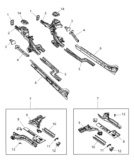 Panel Sill Diagram for 68082328AA