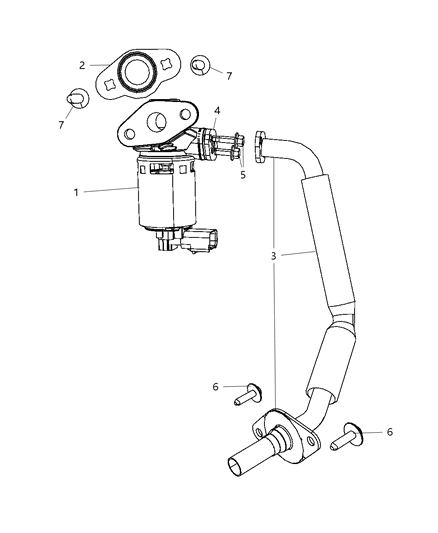 2008 Dodge Durango Valve EGR Diagram for 4593688AC