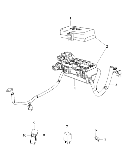 2006 Dodge Sprinter 3500 Cover Power Distribution Center Diagram for 68250182AA