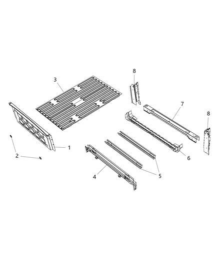 2016 Ram 3500 Sill Box Diagram for 68259719AD