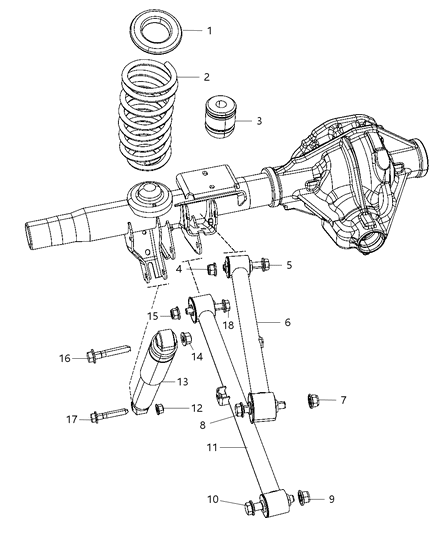 Arm Upper Control Rear Diagram for 52855800AE