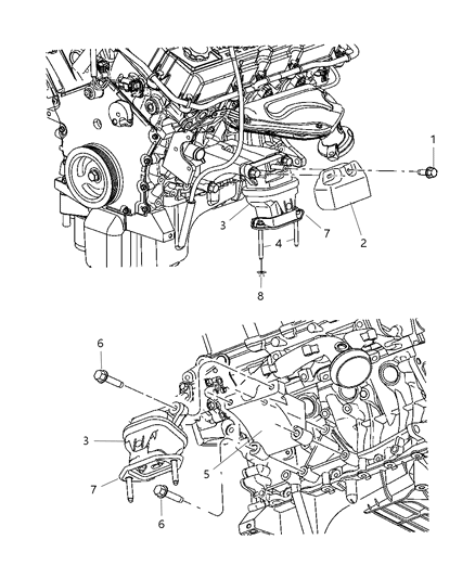 Cushion Engine Support Diagram for 4578044AD