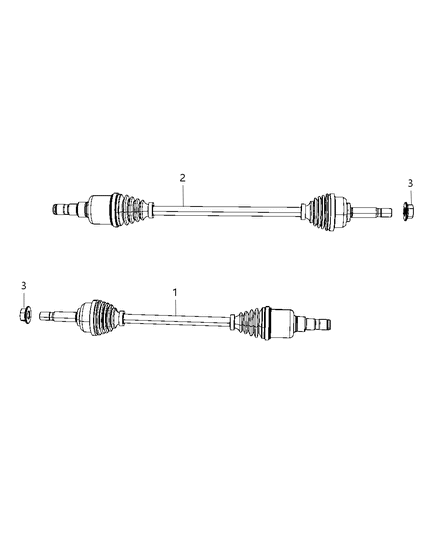 1999 Chrysler Town & Country Shaft Axle Half Diagram for 4743819AB