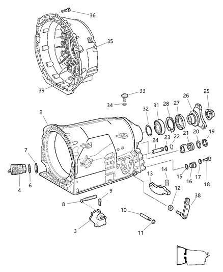 Linkage Transmission Diagram for 52108166AA